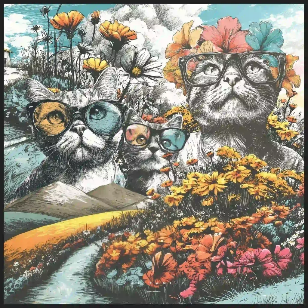 Canvas “Cat Family” Canvas  - 1