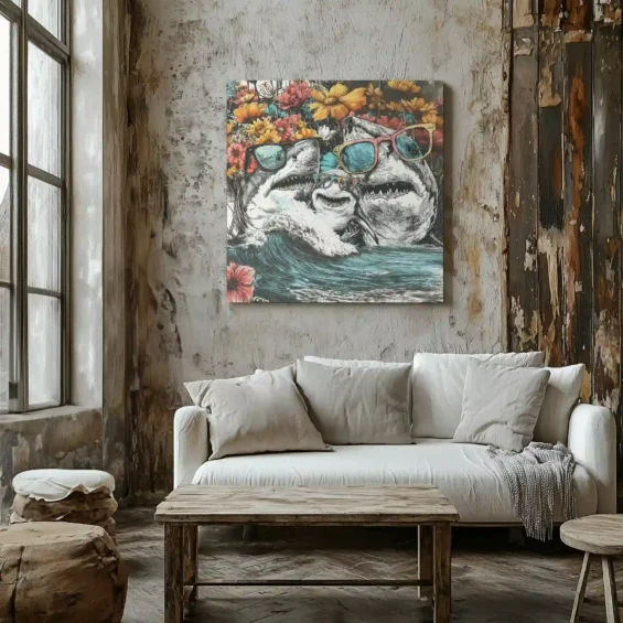 Canvas “Shark Family” Canvas  - 2
