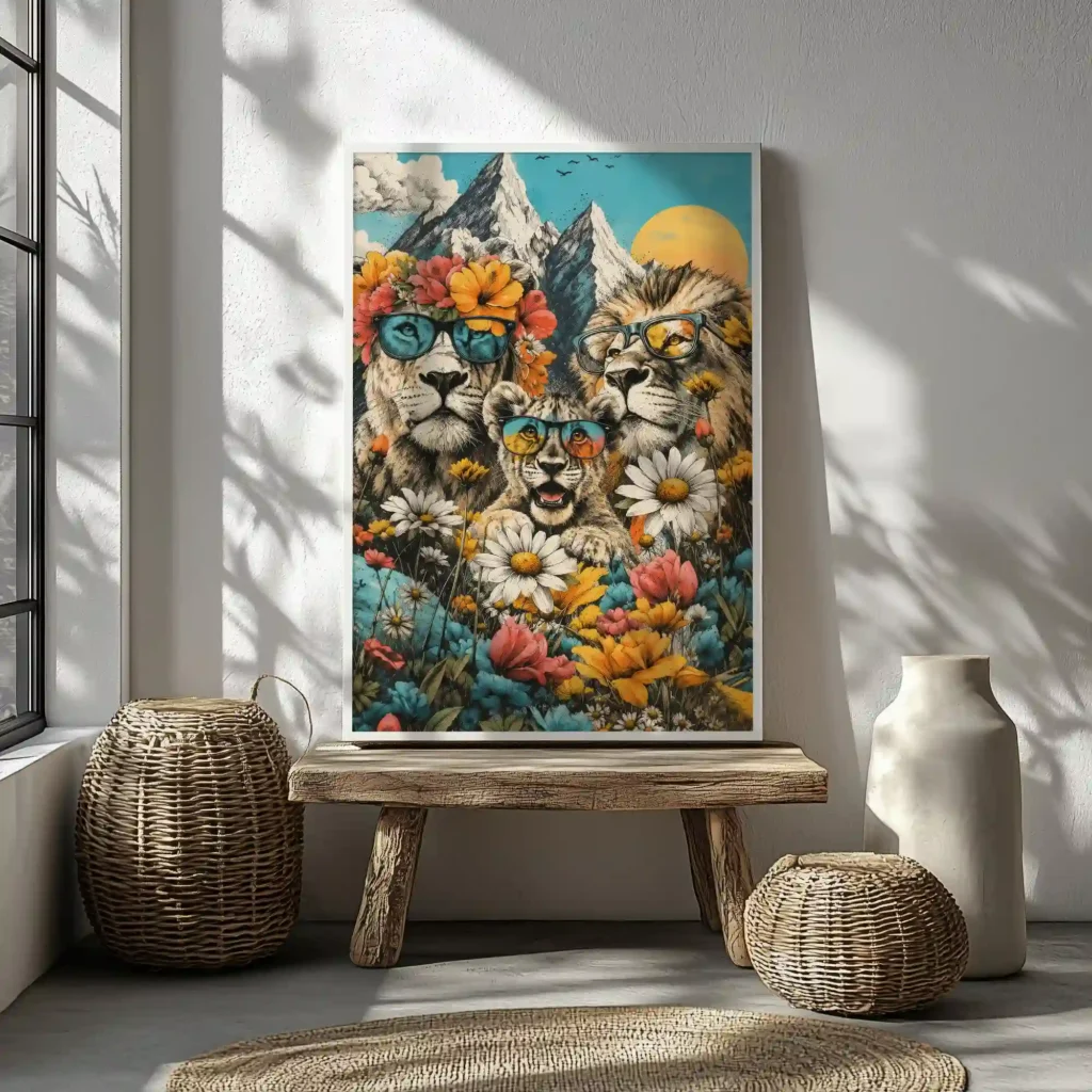Lion family canvas Canvas  - 1