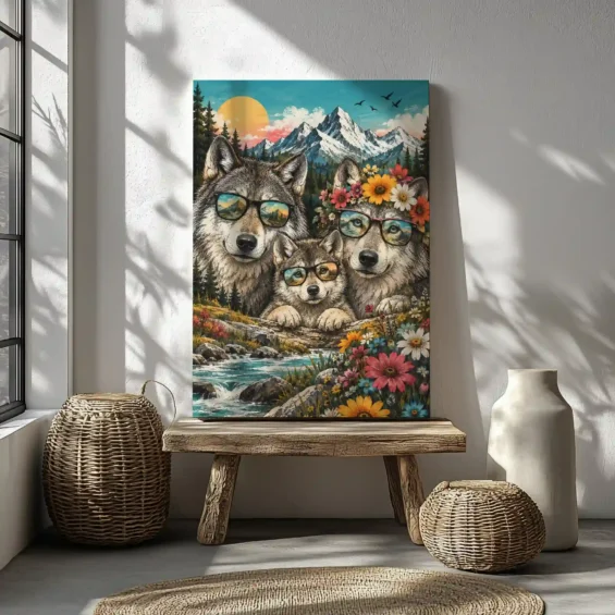 Canvas “Wolf family” Canvas  - 3