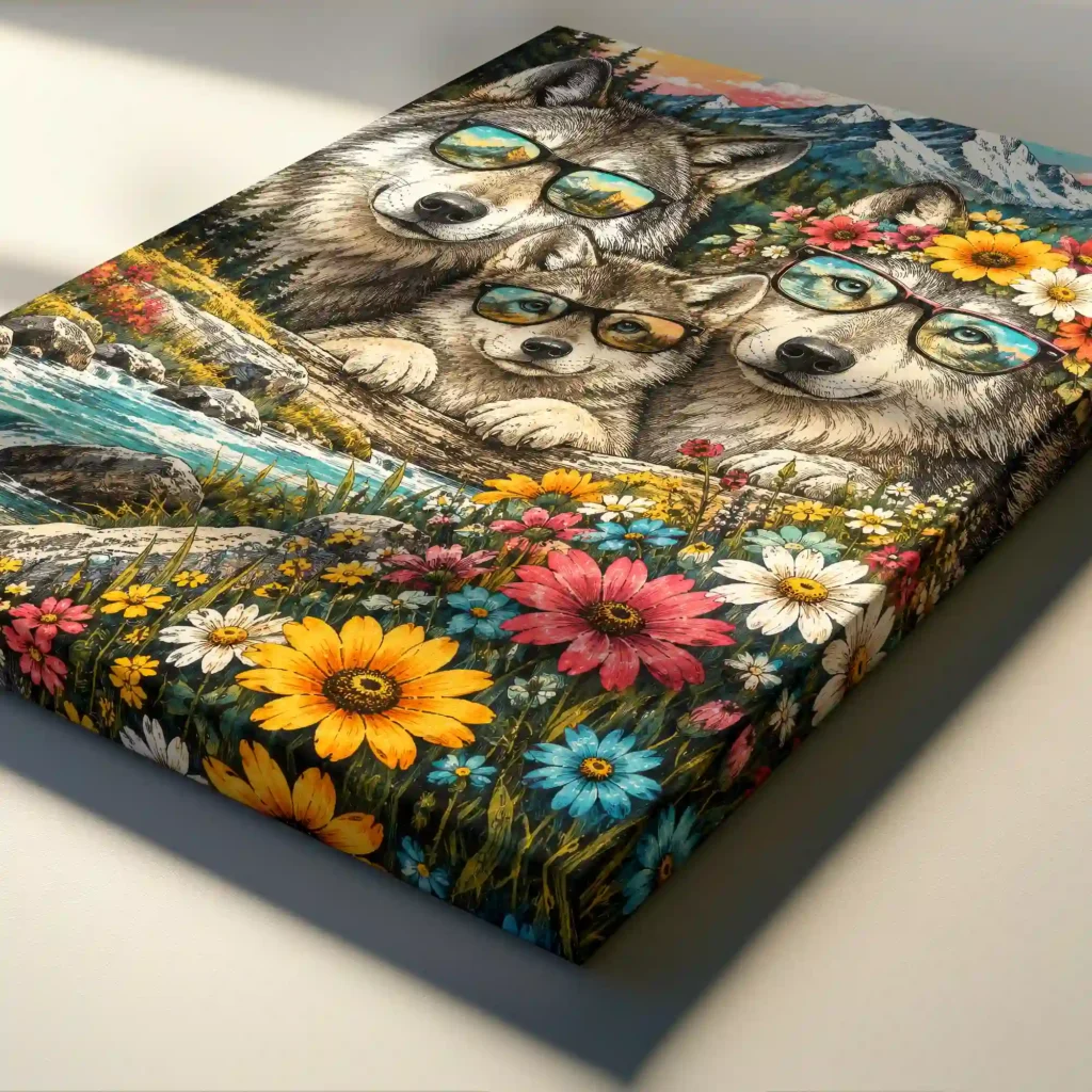 Canvas “Wolf family” Canvas  - 5