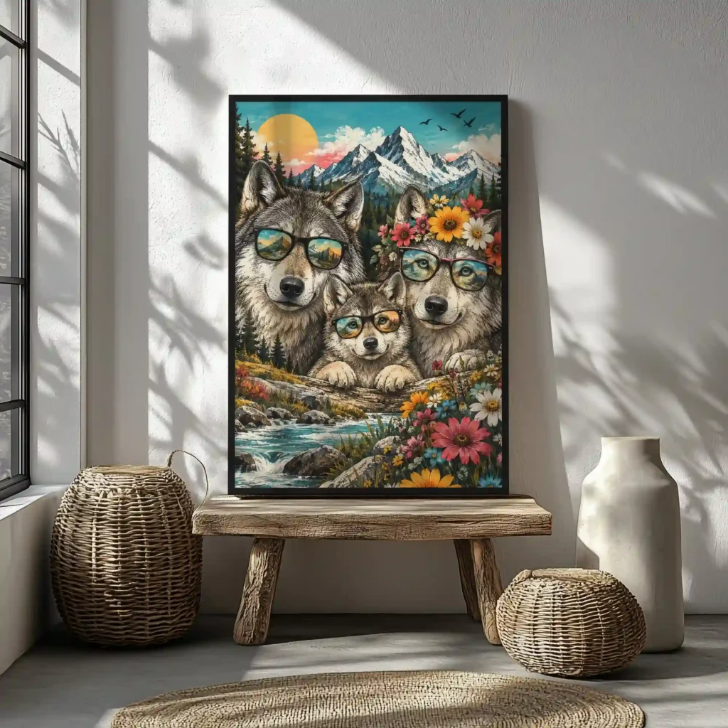 Canvas “Wolf family” Canvas  - 2