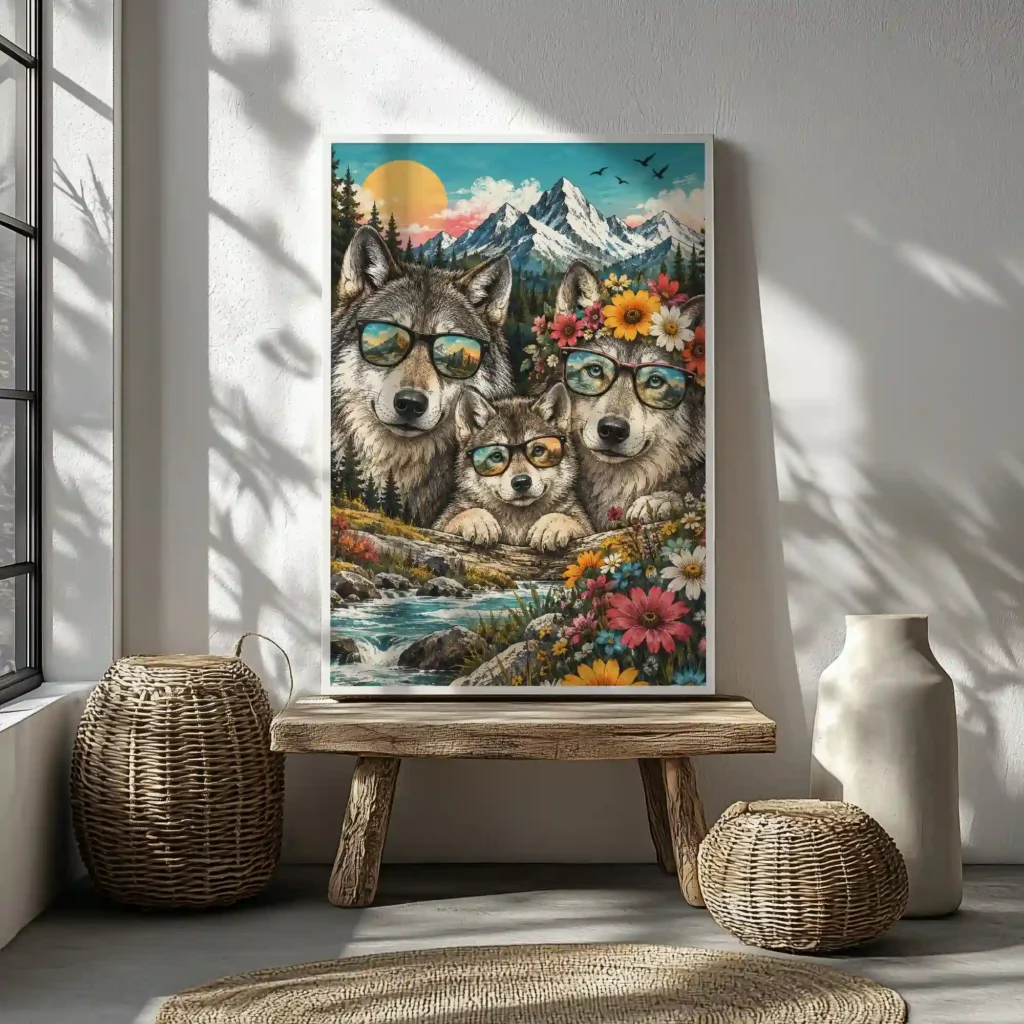 Canvas “Wolf family” Canvas  - 1