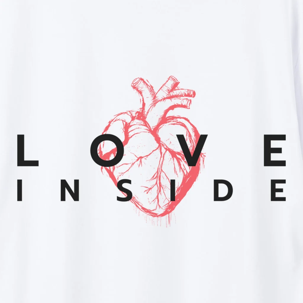 Unisex T-shirt “Love inside” T-shirts - 6 Unisex T-shirt “Love inside” T-shirts - 6