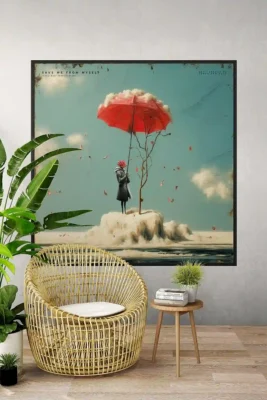 cotton canvas print save me from my self