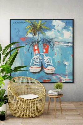 Canvas Step Into Happiness Paveikslas ant drobes