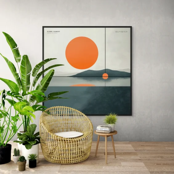 Canvas “Fjord sunset” Canvas  - 3