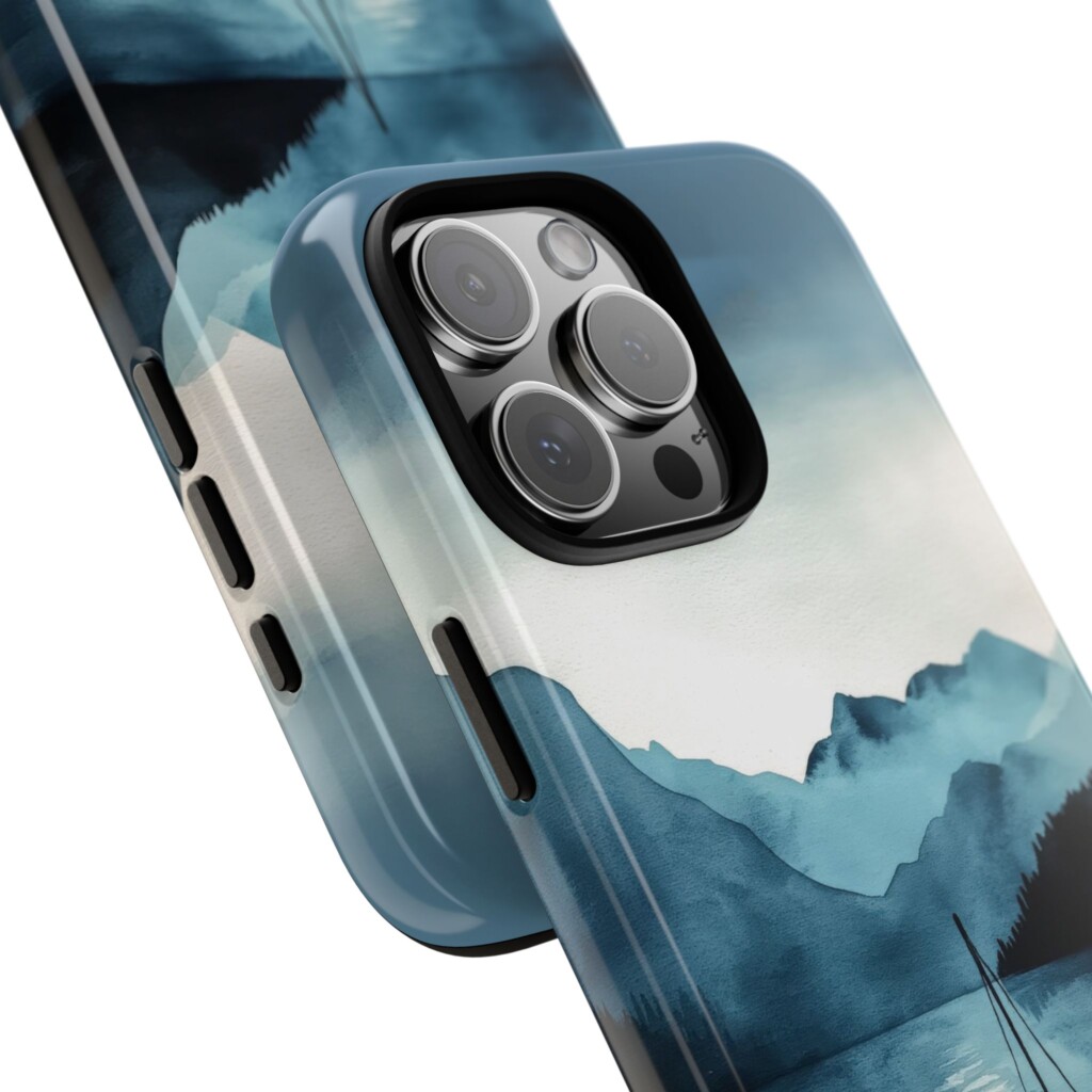 Phone Case – Lonely Boat Abstract  - 2