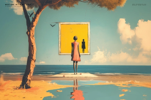 canvas print meeting my self