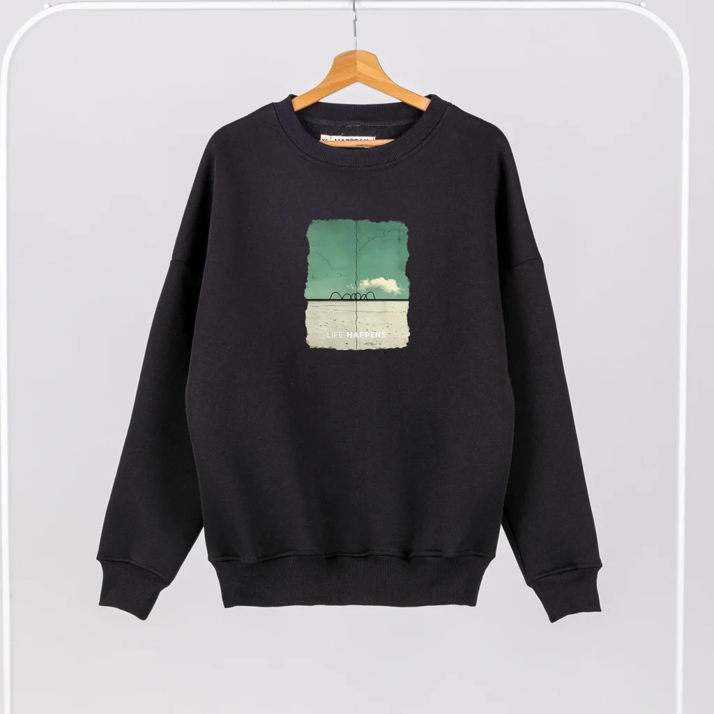 Unisex Sweatshirt “Life happens” Sweatshirts  - 1