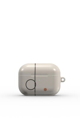 minimal AirPods case, geometric cover, black line art, Balance Series, modern tech accessory