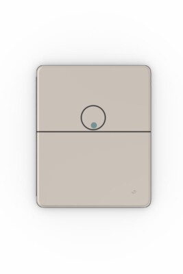 Geometric accent iPad case – Balance 07 structured black lines