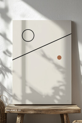 minimal canvas art, geometric wall art, black line canvas, Balance Series, modern minimal decor