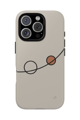 abstract phone cover, minimalist phone case, geometric line art, Balance Series, structured design