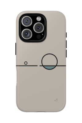 black line phone case, geometric phone cover, minimal tech accessory, Balance Series, refined design