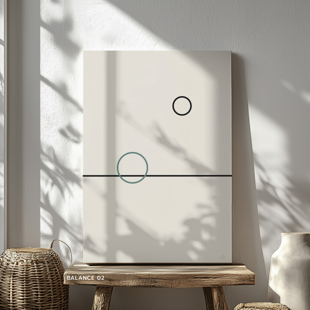 Minimal Line Art Canvas – Balance 02 – Position Canvas  - 1