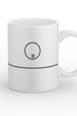 accent mug, geometric ceramic mug, minimal coffee cup, Balance Series, structured design