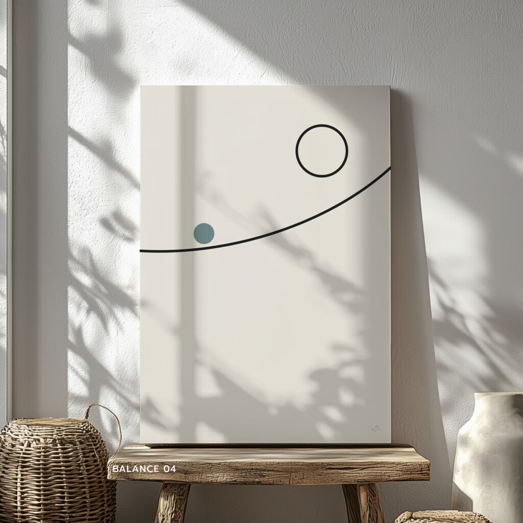 Minimal Abstract Canvas Art – Balance 04 – Rise Canvas  - 1