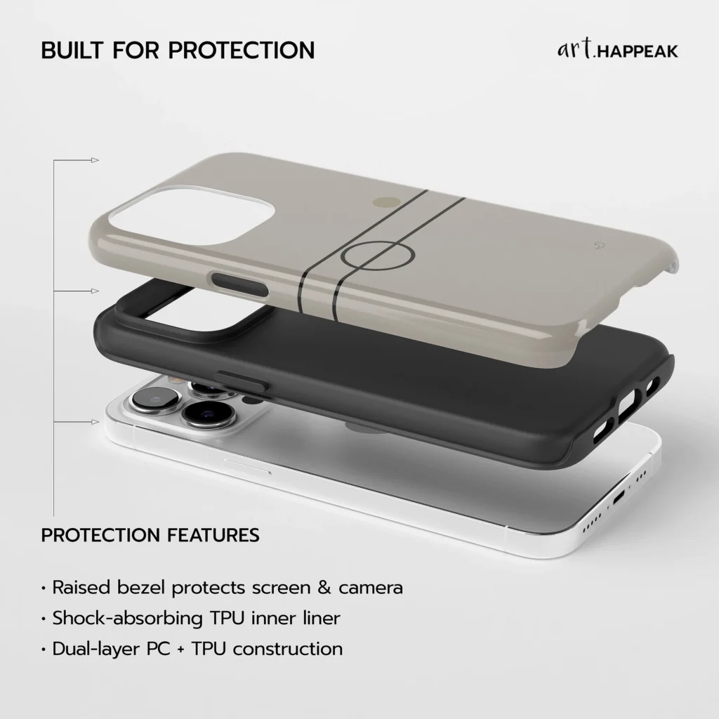 Minimal Line Art Phone Case – Balance 06 – Parallel Phone Cases  - 5