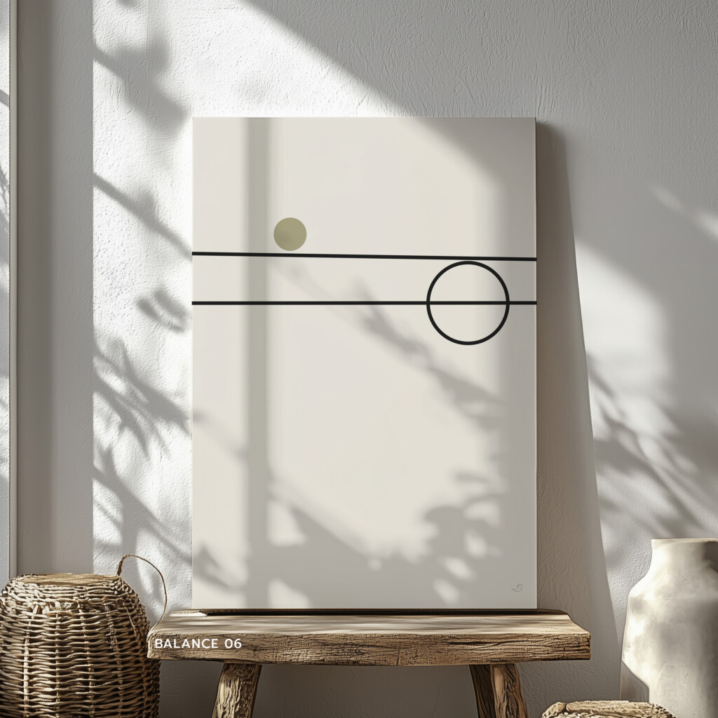 Minimal Line Canvas Art – Balance 06 – Parallel Canvas  - 1
