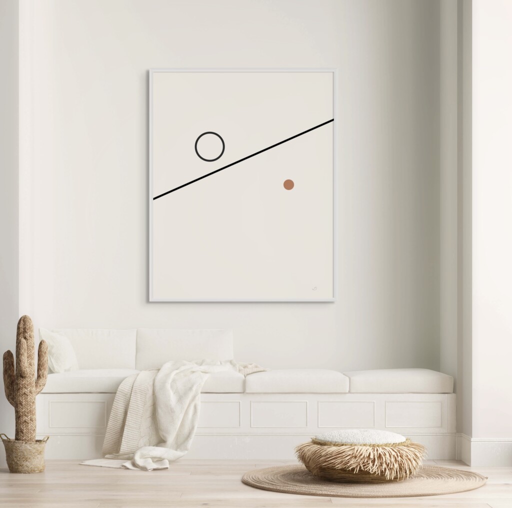 Balance 01 – Minimal Geometric Framed Poster Posters  - 1