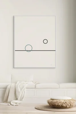line art framed print, minimal wall decor, geometric framed poster, Balance Series, Scandinavian style