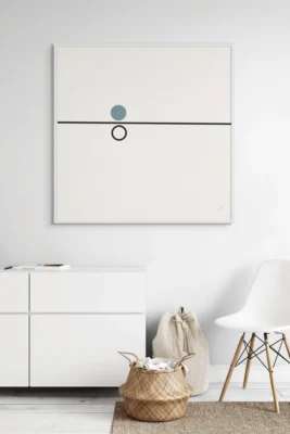 geometric canvas art, minimalist wall art, black line print, Balance Series, modern decor