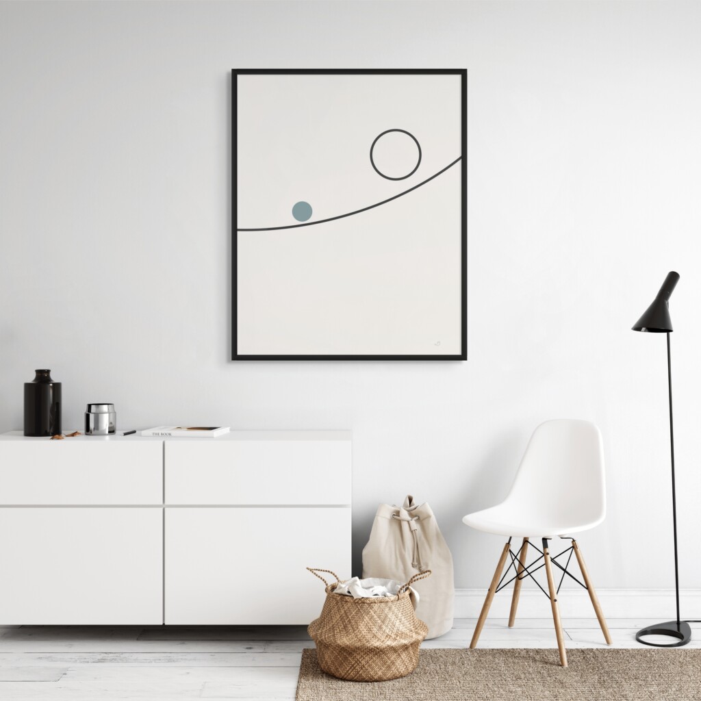 Minimal Abstract Framed Poster – Balance 04 – Rise Posters  - 1