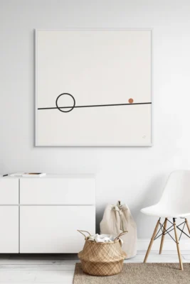 modern canvas art, geometric wall print, minimal interior decor, Balance Series, structured design