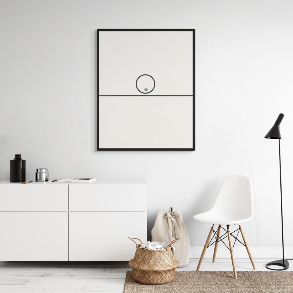 Geometric Accent Framed Poster – Balance 07 – Support Posters  - 1