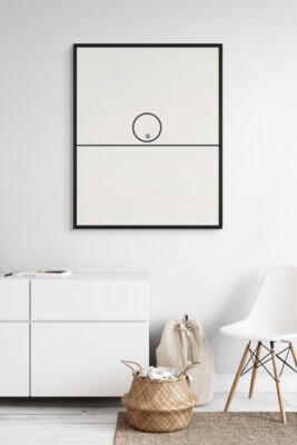 accent framed poster, geometric wall art, minimal framed decor, Balance Series, modern design