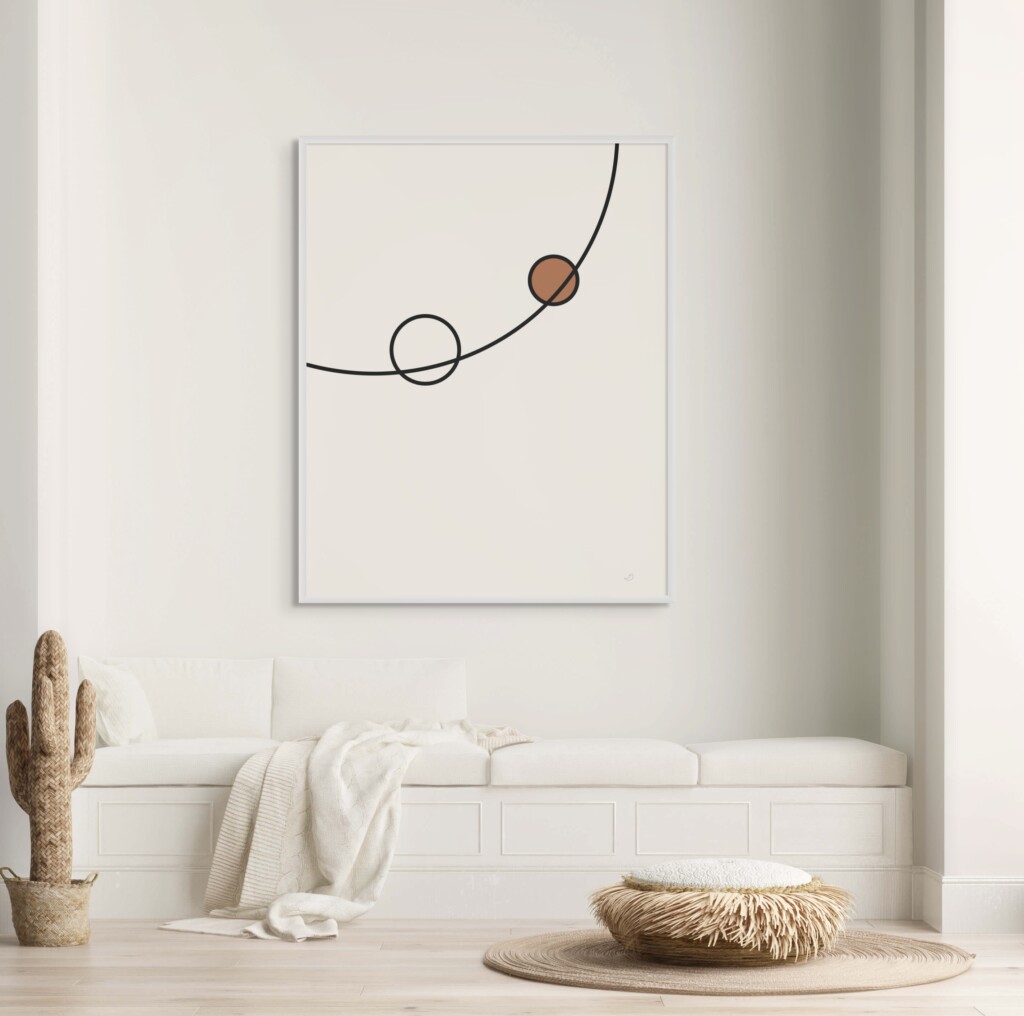 Balance 08 – Minimal Abstract Framed Art Posters  - 1