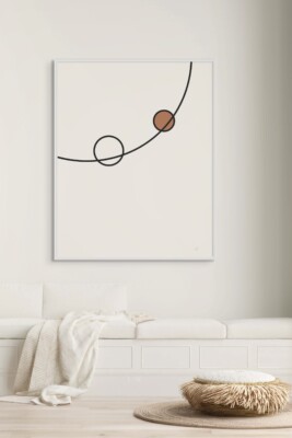 abstract framed wall art, minimalist decor, geometric framed print, Balance Series, structured interior