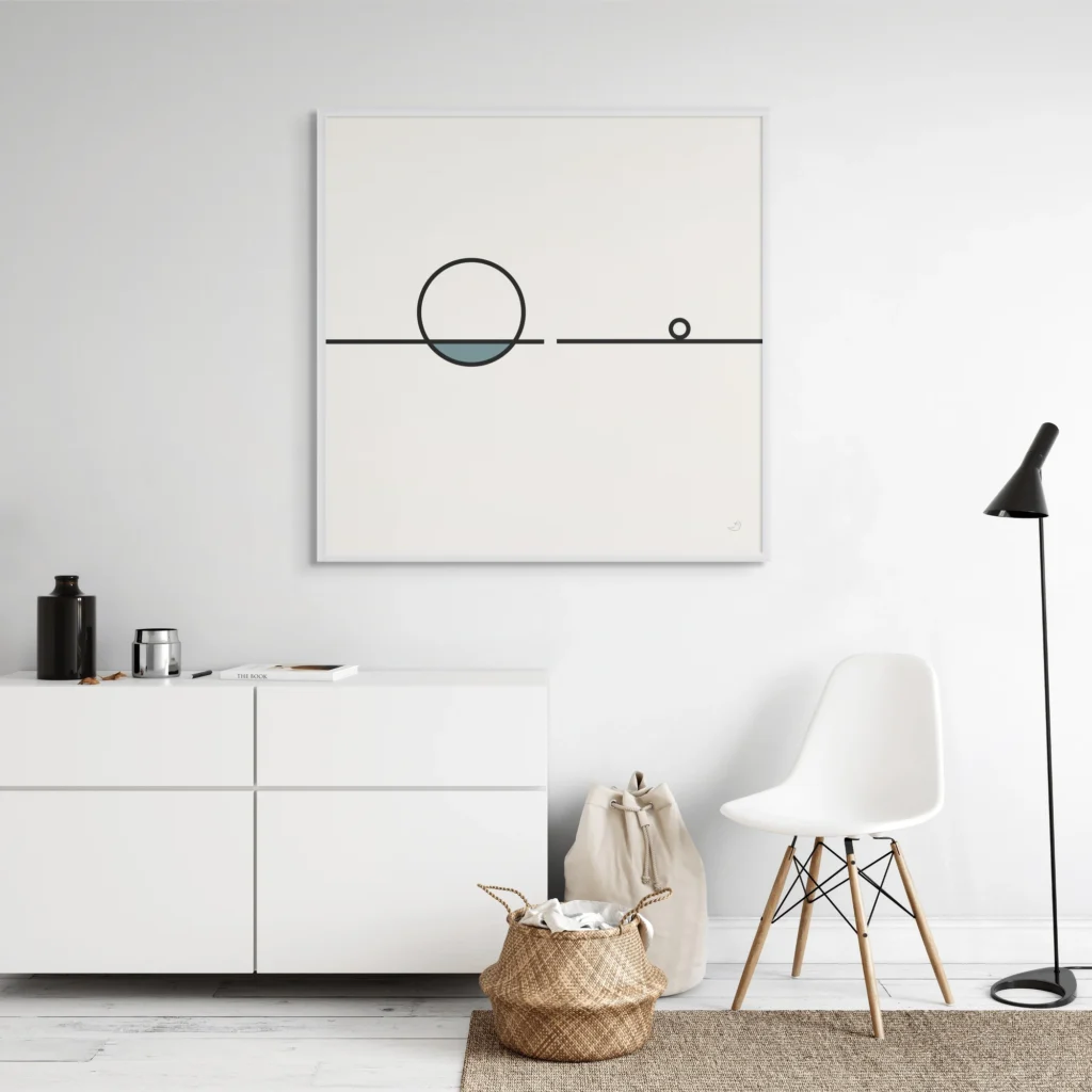 Balance 09 – Black Line Canvas Art Canvas  - 1