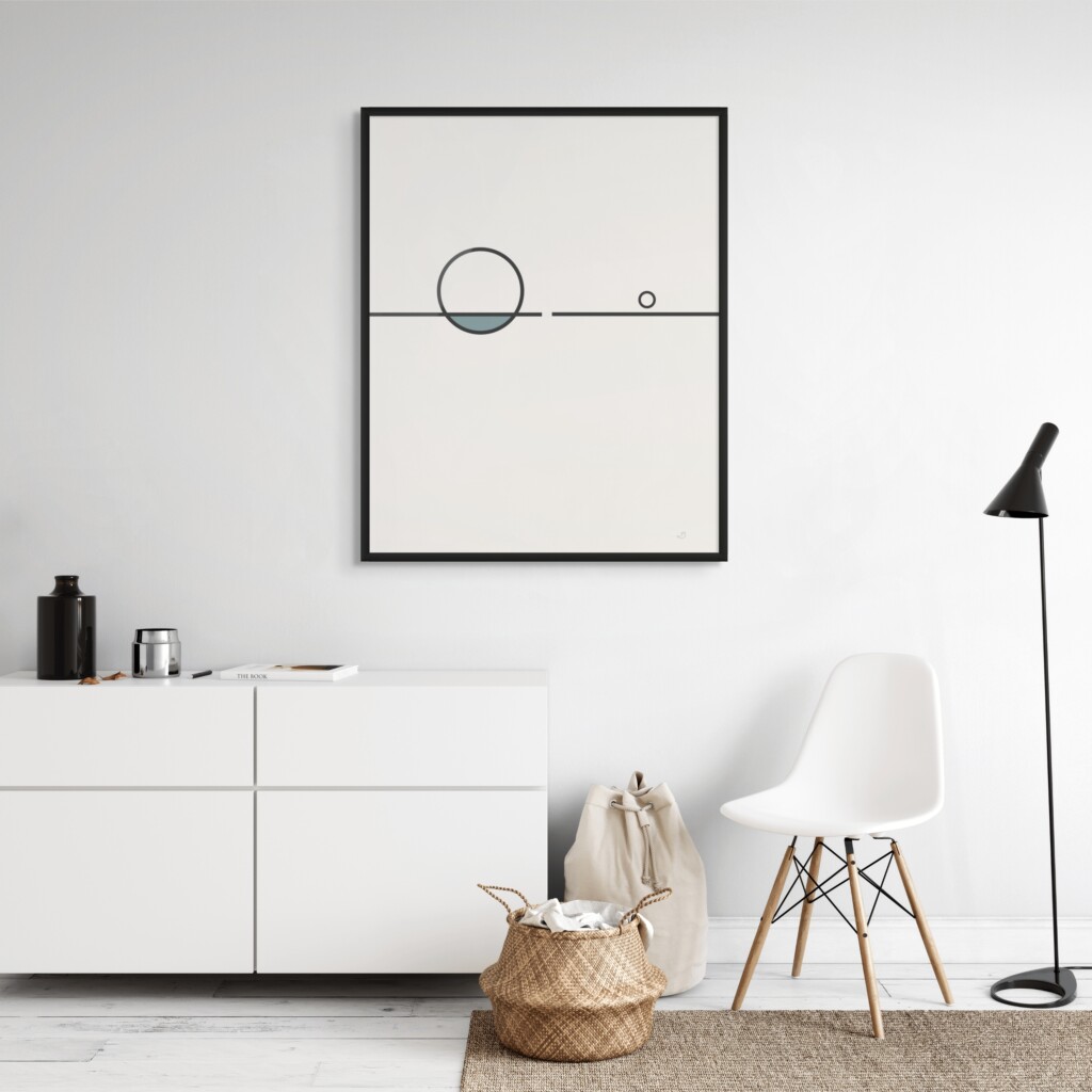 Black Line Framed Poster – Balance 09 – Gap Posters  - 1