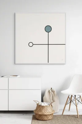 minimalist canvas art, geometric wall decor, black line design, Balance Series, Scandinavian decor