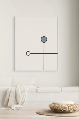minimalist framed print, geometric decor, black line wall art, Balance Series, Scandinavian decor