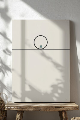 accent canvas art, geometric minimal decor, modern wall art, Balance Series, black line canvas