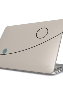 abstract MacBook case, minimalist laptop cover, geometric art case, Balance Series, tech accessory