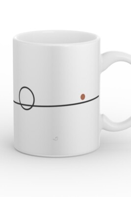 modern mug, geometric coffee cup, minimal ceramic mug, Balance Series, clean design