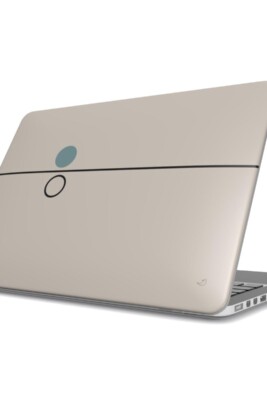 geometric MacBook case, minimal design laptop case, black line art, Balance Series, tech protection