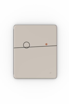 Modern geometric iPad case – Balance 05 black line design