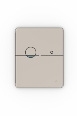 Black line geometric iPad case – Balance 09 with subtle accent