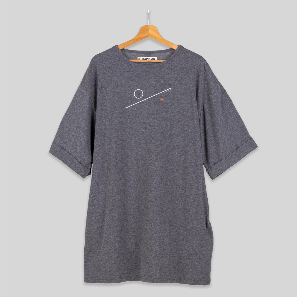 Balance 01 – Minimal Geometric Short T-Shirt Dress Dresses  - 2