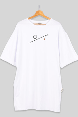 Balance 01 minimal geometric short t-shirt dress black line design