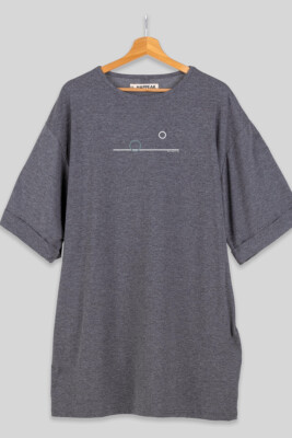 Balance 02 minimal line art short t-shirt dress geometric design