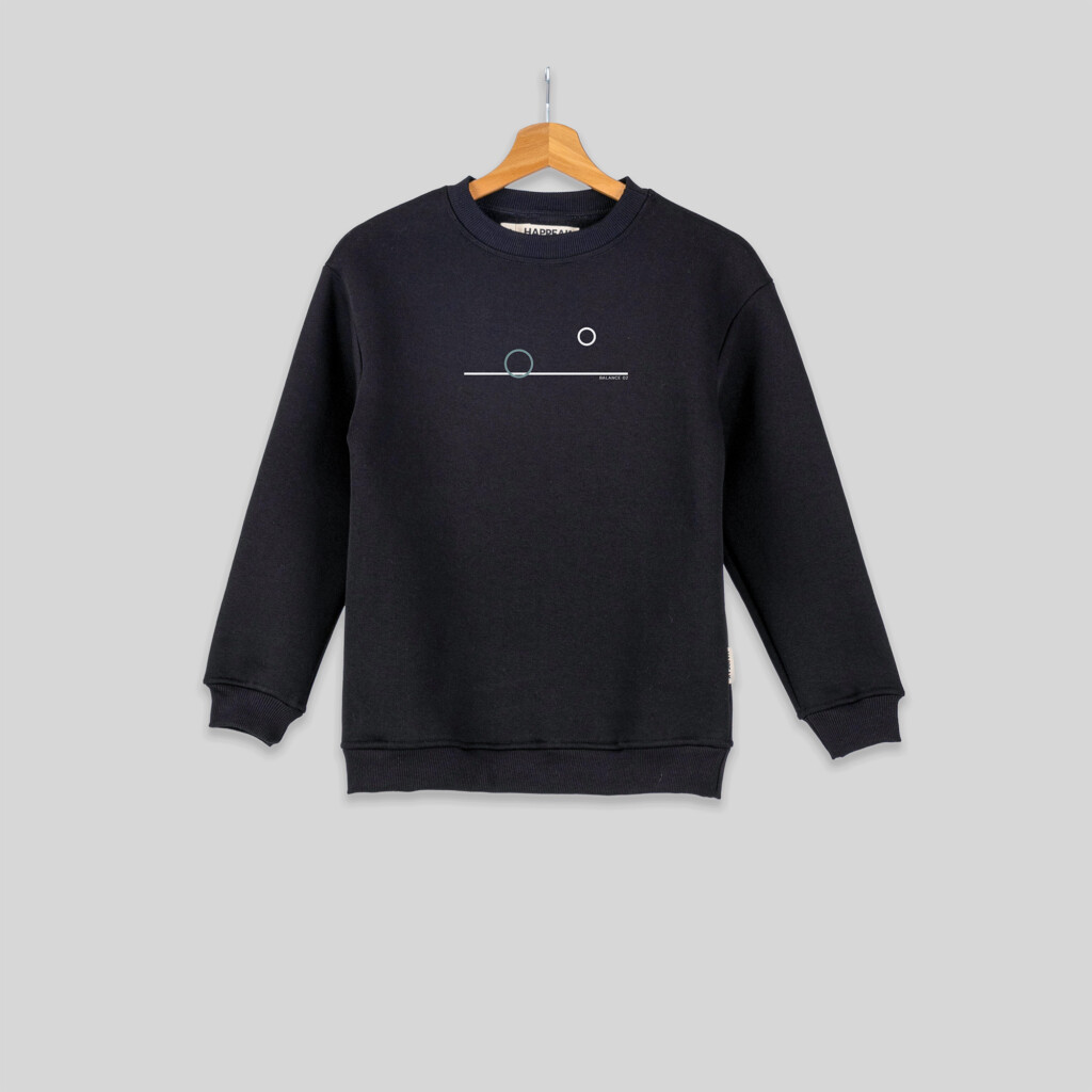 Balance 02 – Minimal Line Art Kids Sweatshirt Clothing - 1 Balance 02 – Minimal Line Art Kids Sweatshirt Clothing - 1
