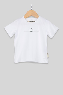 Balance 07 minimal geometric accent kids t-shirt organic cotton art.HAPPEAK
