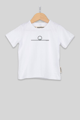 Balance 07 minimal geometric accent kids t-shirt organic cotton art.HAPPEAK