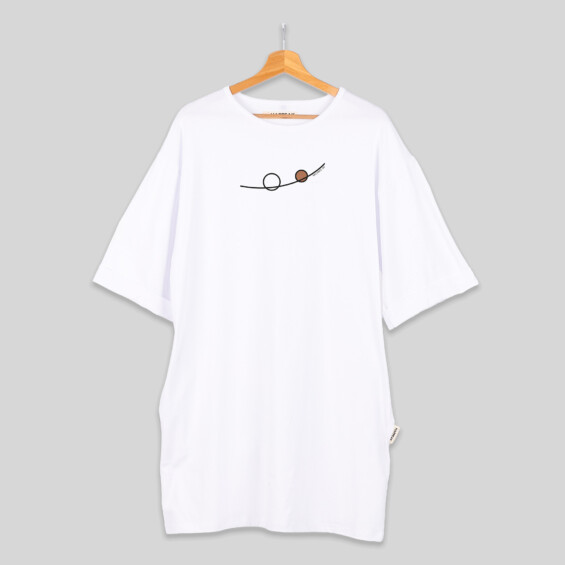 Balance 08 – Minimal Abstract Short T-Shirt Dress Dresses  - 2